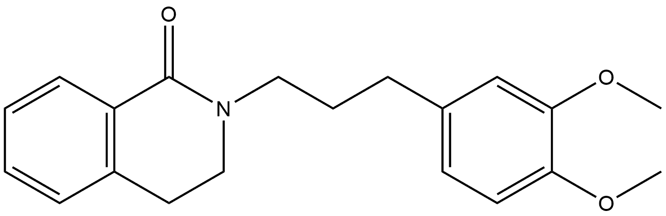 2-(3-(3,4-dimethoxyphenyl)propyl)-3,4-dihydroisoquinolin-1(2H)-one 结构式