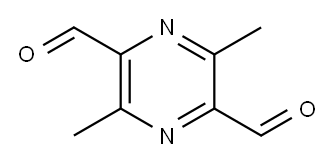 2,5-Pyrazinedicarboxaldehyde, 3,6-dimethyl- Struktur