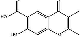 4H-1-Benzopyran-6-carboxylic acid, 7-hydroxy-2,3-dimethyl-4-oxo- Struktur