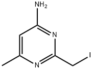 4-Pyrimidinamine, 2-(iodomethyl)-6-methyl- Struktur