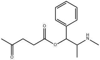 Pentanoic acid, 4-oxo-, 2-(methylamino)-1-phenylpropyl ester Struktur
