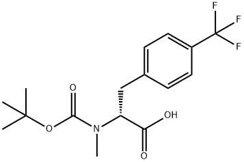N-[(1,1-Dimethylethoxy)carbonyl]-N-methyl-4-(trifluoromethyl)-D-phenylalanine 结构式