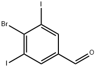 Benzaldehyde, 4-bromo-3,5-diiodo- Structure