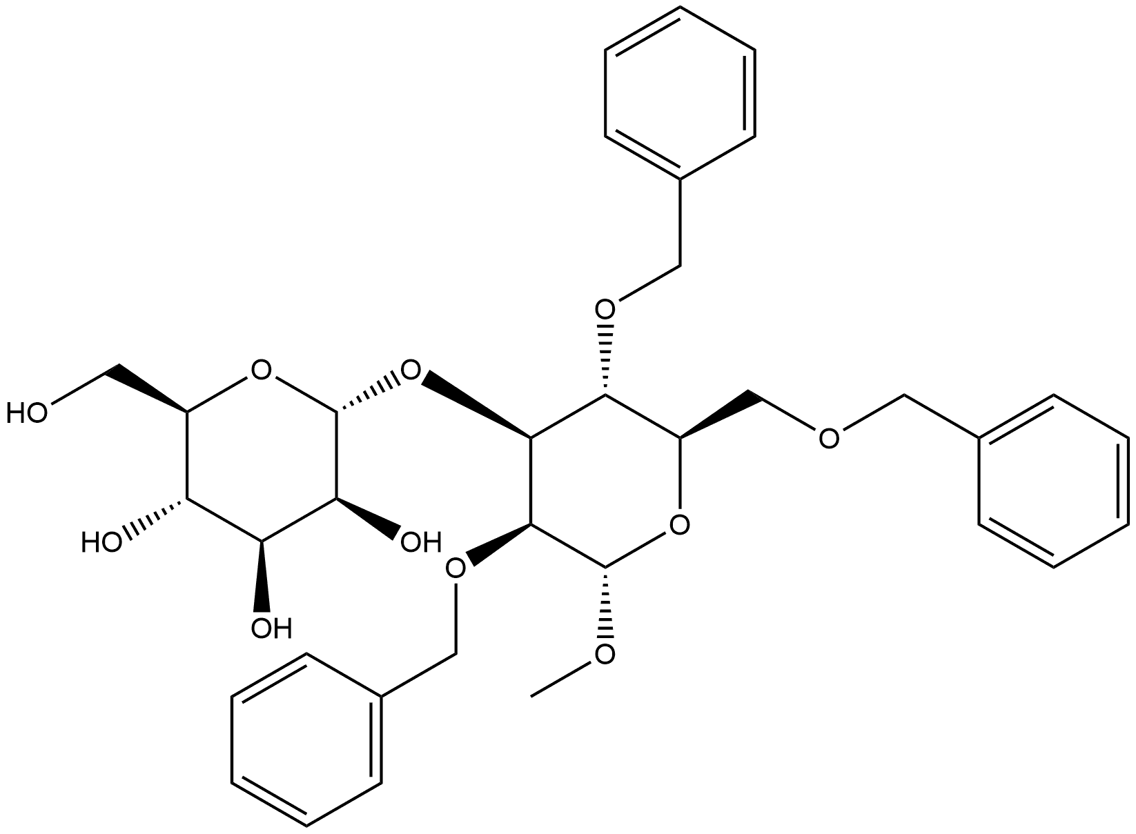 α-D-Mannopyranoside, methyl 3-O-α-D-mannopyranosyl-2,4,6-tris-O-(phenylmethyl)-