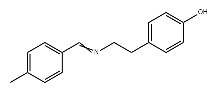 Phenol, 4-[2-[[(4-methylphenyl)methylene]amino]ethyl]- Structure