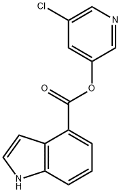 1H-Indole-4-carboxylic acid, 5-chloro-3-pyridinyl ester Structure