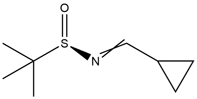 2-Propanesulfinamide, N-(cyclopropylmethylene)-2-methyl-, [S(R)]- Structure