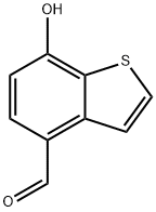 Benzo[b]thiophene-4-carboxaldehyde, 7-hydroxy- Structure
