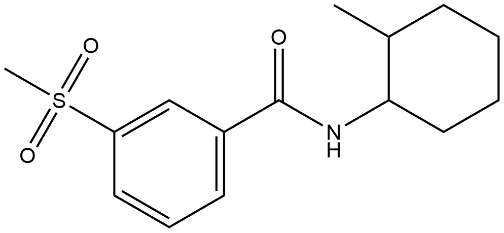 N-(2-Methylcyclohexyl)-3-(methylsulfonyl)benzamide Struktur