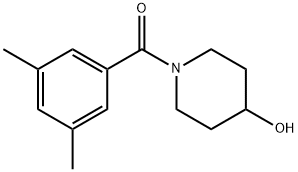 (3,5-二甲基苯基)(4-羟基哌啶-1-基)甲酮 结构式