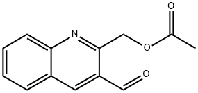 3-Quinolinecarboxaldehyde, 2-[(acetyloxy)methyl]- 结构式