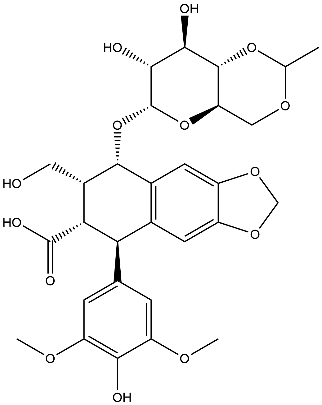 Etoposide Impurity 1 Sodium Salt (cis-Etoposide Hydroxy Acid) Structure
