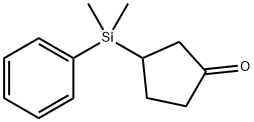 3-(Dimethyl(phenyl)silyl)cyclopentanone 结构式