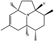 1H-Pyrrolo[2,1,5-de]quinolizine, 2,2a,3,4,5,5a,6,8a-octahydro-3,5,7-trimethyl-, (2aR,3S,5S,5aR,8aR)- 结构式