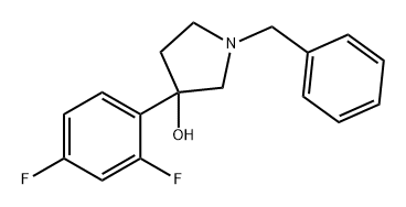 3-Pyrrolidinol, 3-(2,4-difluorophenyl)-1-(phenylmethyl)- 结构式