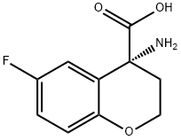 2H-1-Benzopyran-4-carboxylic acid, 4-amino-6-fluoro-3,4-dihydro-, (R)- (9CI),109215-76-1,结构式