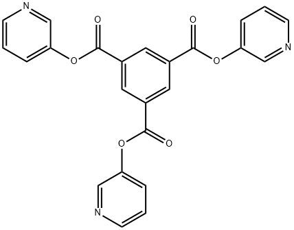 1,3,5-Benzenetricarboxylic acid, 1,3,5-tri-3-pyridinyl ester 结构式