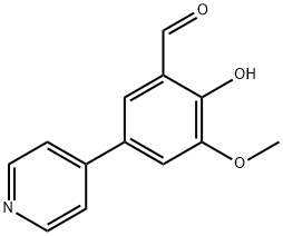 2-HYDROXY-3-METHOXY-5-(PYRIDIN-4-YL)BENZALDEHYDE 结构式