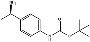 1,1-Dimethylethyl N-[4-[(1R)-1-aminoethyl]phenyl]carbamate Struktur