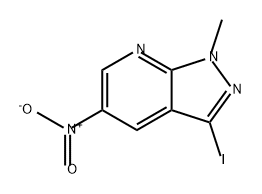 1H-Pyrazolo[3,4-b]pyridine, 3-iodo-1-methyl-5-nitro- Structure