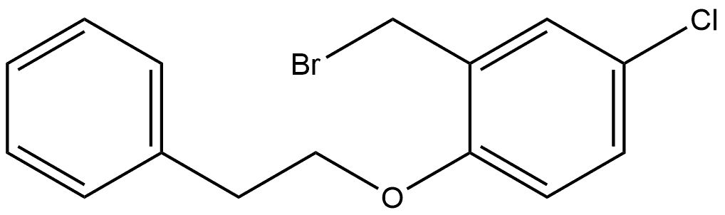 2-(Bromomethyl)-4-chloro-1-(2-phenylethoxy)benzene Structure