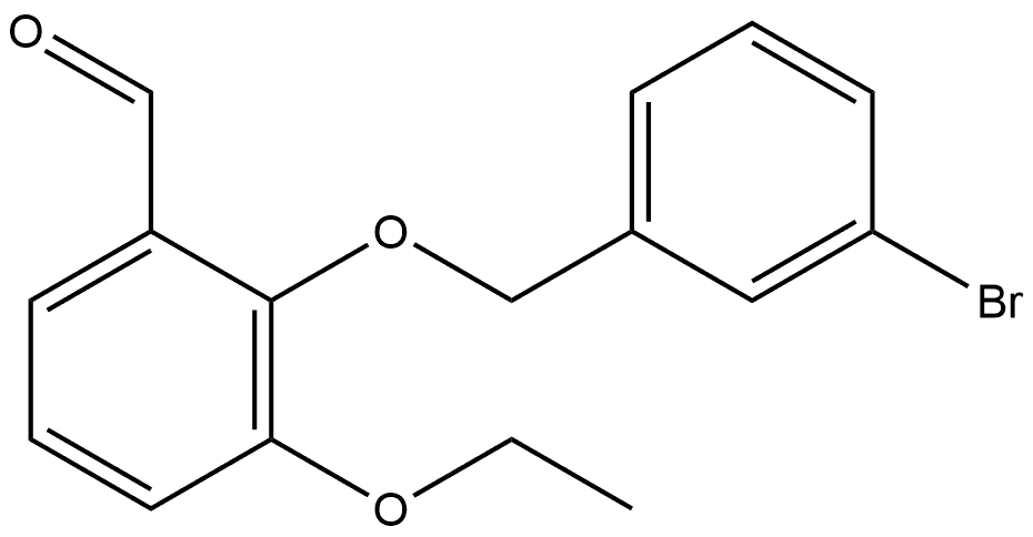 2-[(3-Bromophenyl)methoxy]-3-ethoxybenzaldehyde Struktur