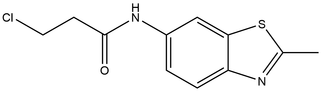 3-Chloro-N-(2-methyl-6-benzothiazolyl)propanamide 结构式