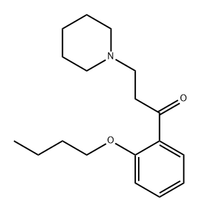 1-Propanone, 1-(2-butoxyphenyl)-3-(1-piperidinyl)- Struktur