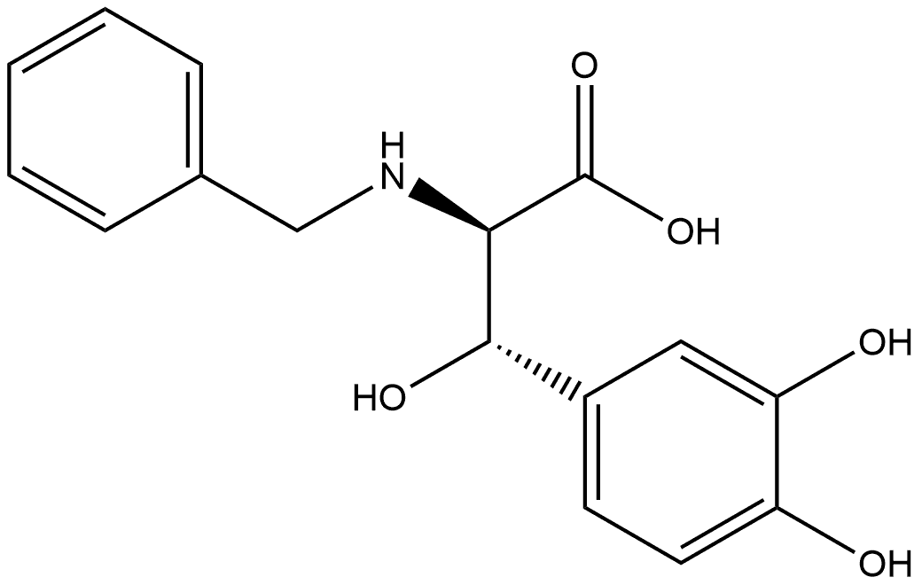 D-Tyrosine, β,3-dihydroxy-N-(phenylmethyl)-, (βS)-rel- Structure