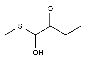 2-Butanone, 1-hydroxy-1-(methylthio)- 结构式