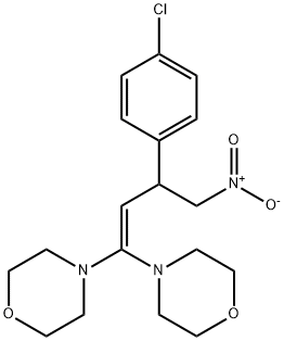 Morpholine, 4,4'-[3-(4-chlorophenyl)-4-nitro-1-buten-1-ylidene]bis- Structure