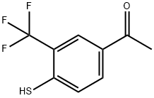 Ethanone, 1-[4-mercapto-3-(trifluoromethyl)phenyl]- Structure