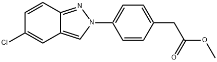Methyl 2-(4-(5-chloro-2H-indazol-2-yl)phenyl)acetate Struktur