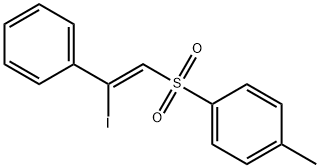 Benzene, 1-[[(1Z)-2-iodo-2-phenylethenyl]sulfonyl]-4-methyl- 化学構造式