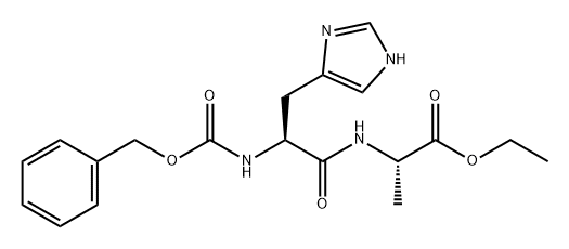 L-Alanine, N-[N-[(phenylmethoxy)carbonyl]-L-histidyl]-, ethyl ester (9CI) Struktur