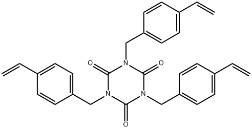 1,3,5-Triazine-2,4,6(1H,3H,5H)-trione, 1,3,5-tris[(4-ethenylphenyl)methyl]- Structure