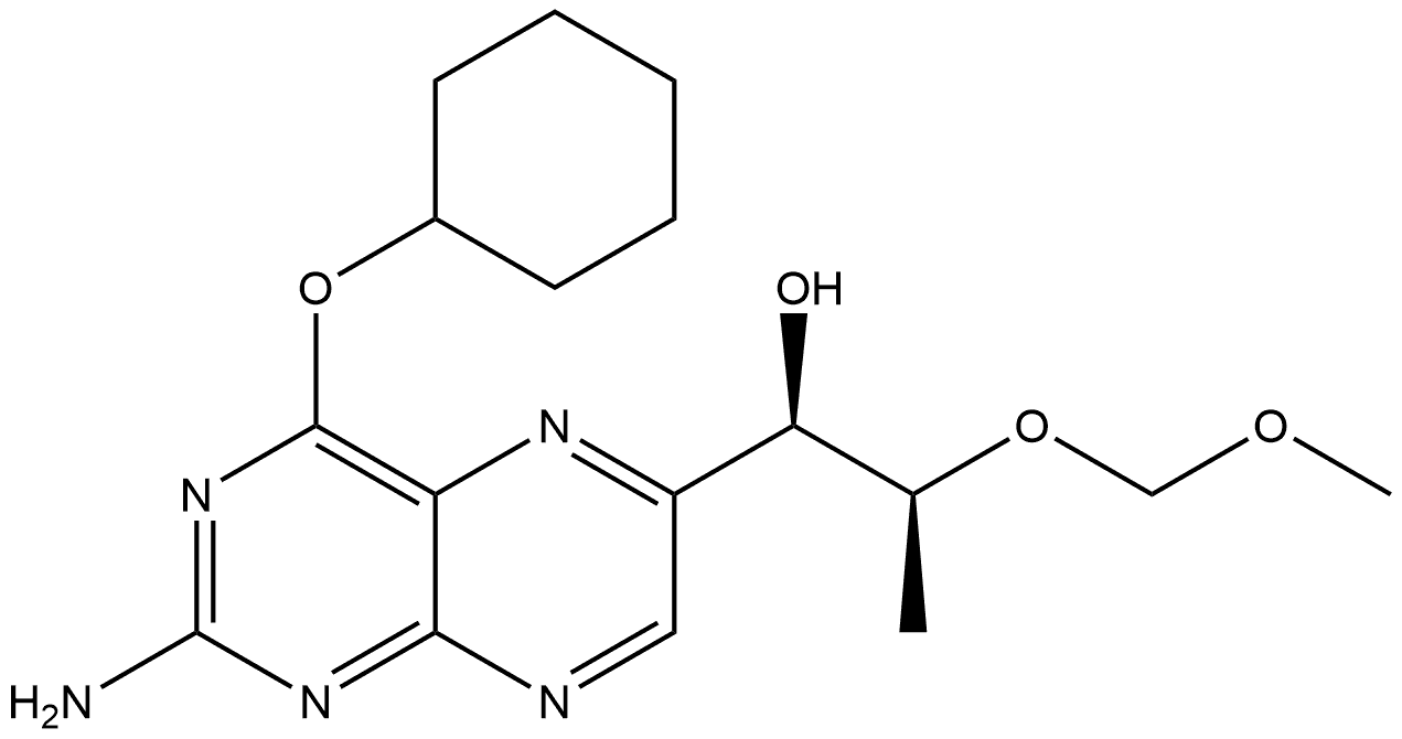 6-Pteridinemethanol, 2-amino-4-(cyclohexyloxy)-α-[(1S)-1-(methoxymethoxy)ethyl]-, (αR)-