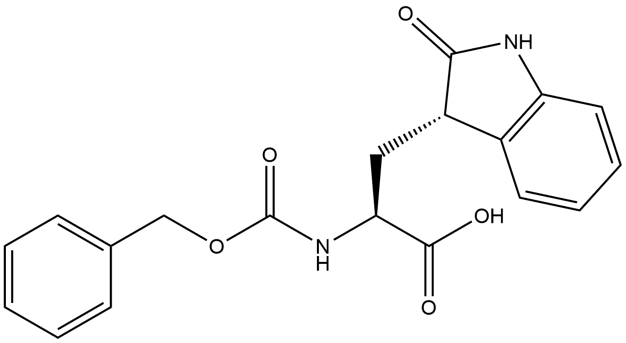 CBZ-(S,S)-2,3-二氢-2-氧杂色氨酸, 110527-67-8, 结构式