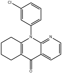 Benzo[b][1,8]naphthyridin-5(7H)-one, 10-(3-chlorophenyl)-6,8,9,10-tetrahydro- Struktur