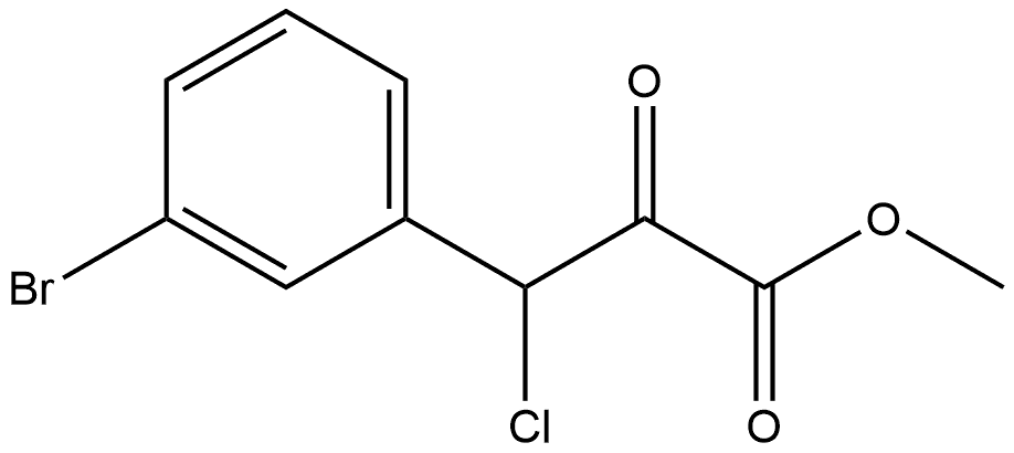 Benzenepropanoic acid, 3-bromo-β-chloro-α-oxo-, methyl ester Structure