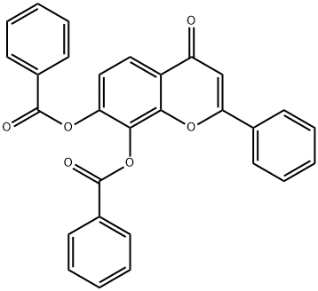 4H-1-Benzopyran-4-one, 7,8-bis(benzoyloxy)-2-phenyl- 化学構造式