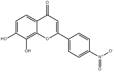 7,8-dihydroxy-4‘-nitroflavone Struktur