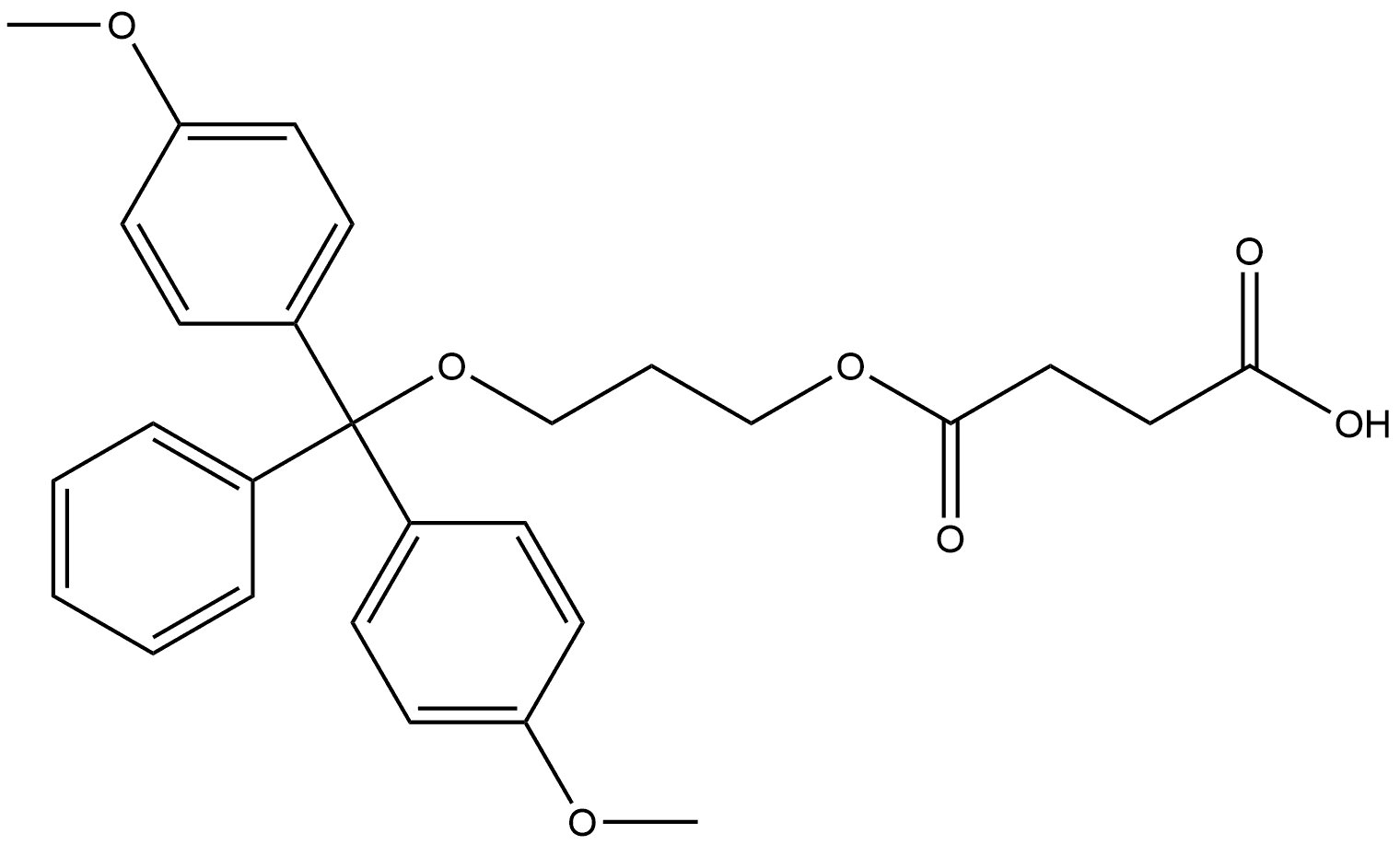 1-O-(4,4'-Dimethoxytrityl)-3-O-succinyl-l,3-propanediol Struktur