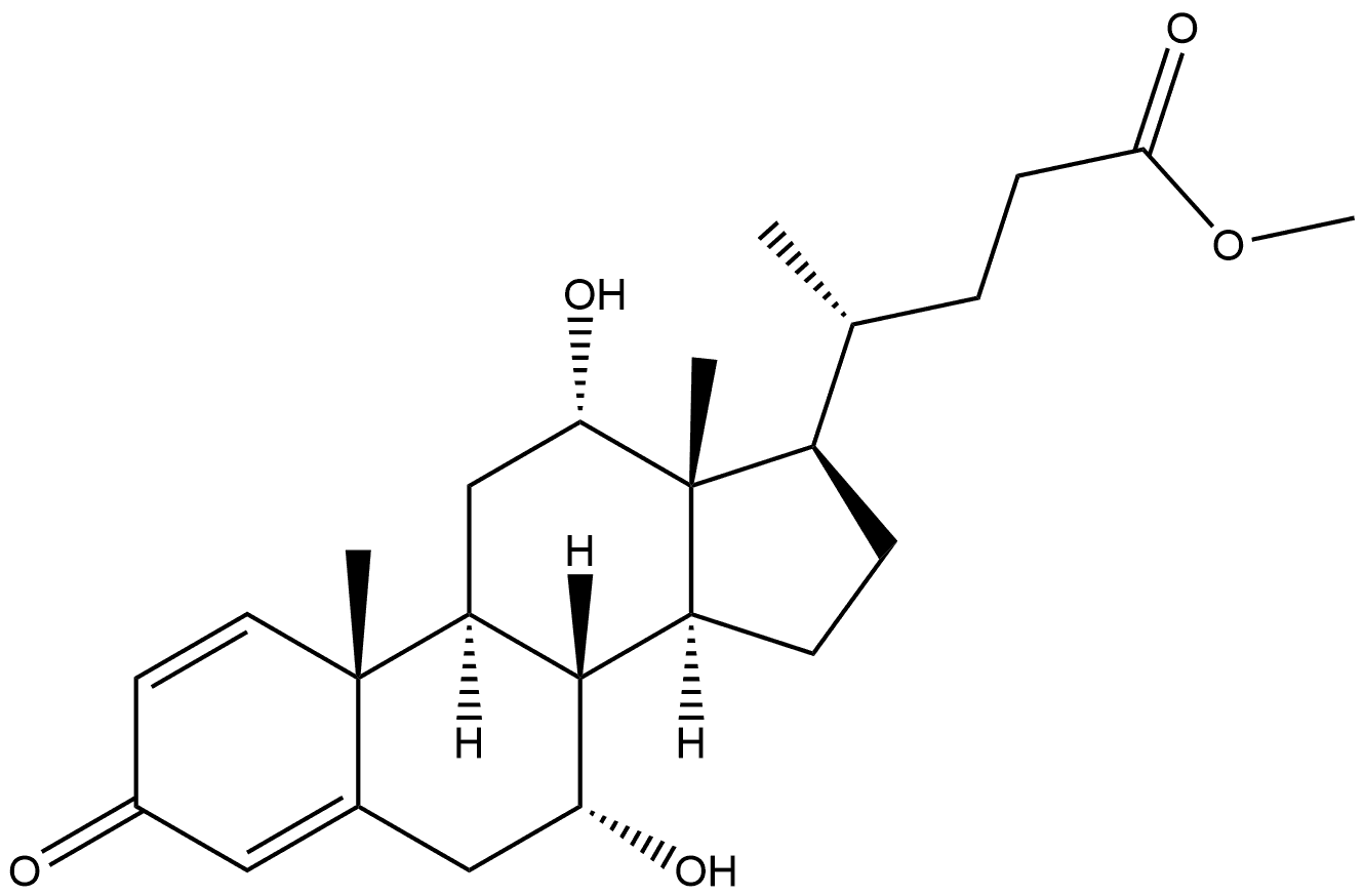 Chola-1,4-dien-24-oic acid, 7,12-dihydroxy-3-oxo-, methyl ester, (7α,12α)- (9CI)