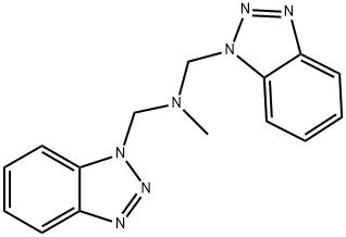1H-Benzotriazole-1-methanamine, N-(1H-benzotriazol-1-ylmethyl)-N-methyl- Structure