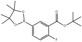 2-氟-5-(4,4,5,5-四甲基-1,3,2-二氧硼烷-2-基)苯甲酸叔丁酯,1112526-41-6,结构式