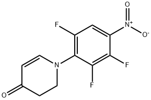4(1H)-Pyridinone, 2,3-dihydro-1-(2,3,6-trifluoro-4-nitrophenyl)- Struktur