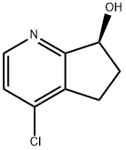 5H-Cyclopenta[b]pyridin-7-ol, 4-chloro-6,7-dihydro-, (7S)- Struktur