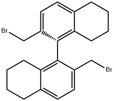 1,1'-Binaphthalene, 2,2'-bis(bromomethyl)-5,5',6,6',7,7',8,8'-octahydro-, (1R)- 结构式
