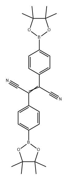 2,3-双(4-(4,4,5,5-四甲基-1,3,2-二氧硼杂环戊烷-2-基)苯基)丁-2-烯二腈 结构式
